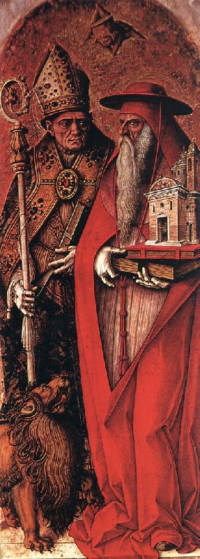 CRIVELLI, Carlo St Jerome and St Augustine dsfg